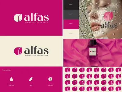Alfas – Luxury Beauty & Nature-Inspired Brand Identity a letter logo abstract a loog beauty brand brand identity branding clothing logo creative a logo fashion logo feminine logo graphic design initial a loog letter a logo luxury logo minimal a logo minimal logo skincare logo unique a logo