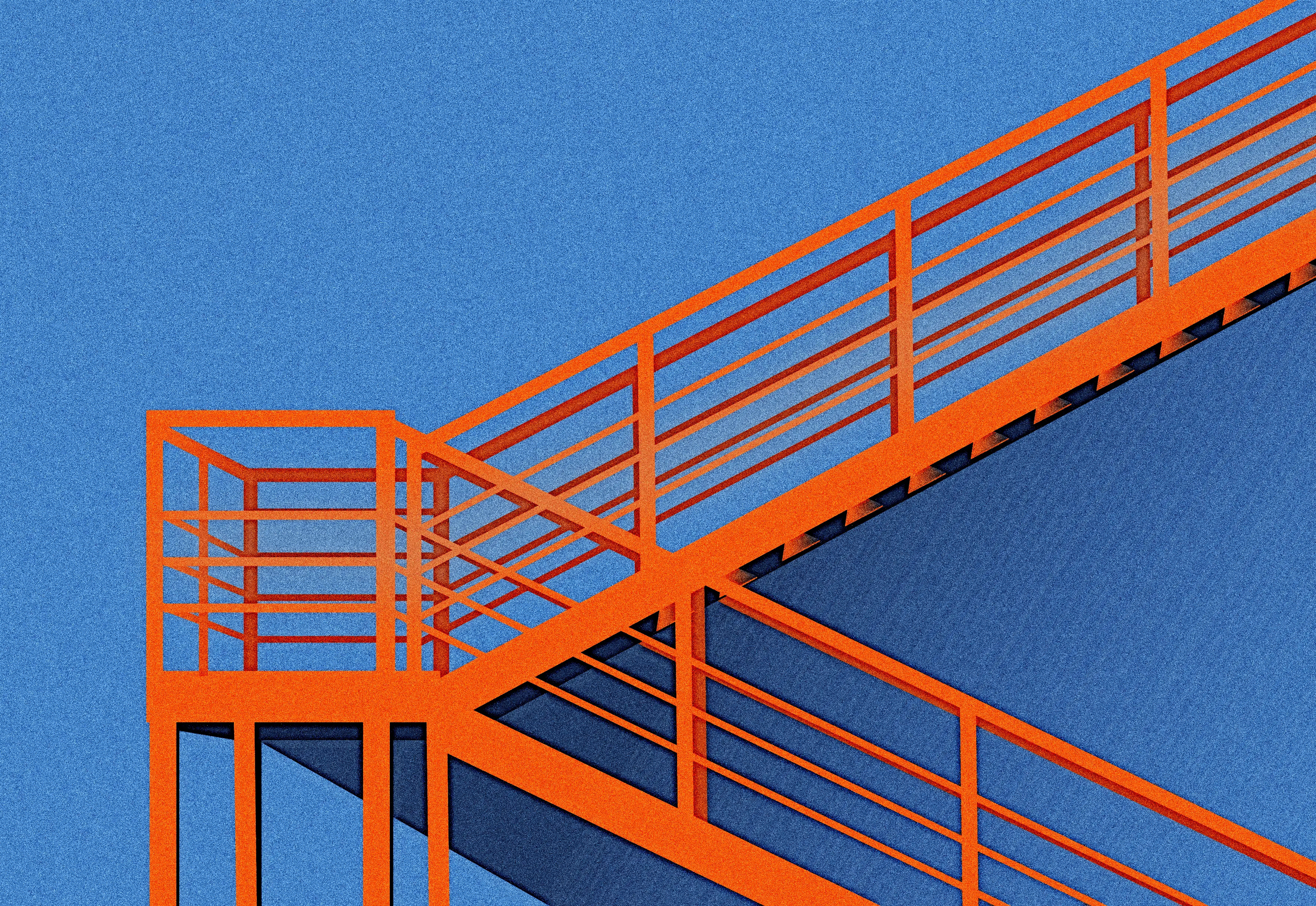 railed in illustration noise railing shunte88 staircase vector