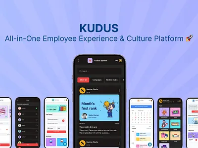 KUDUS — Unified Employee Experience Platform app graphic design hr hr app management app mobile product designer ui uiux ux