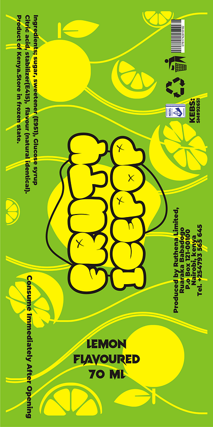 Fruty icepop packaging design green