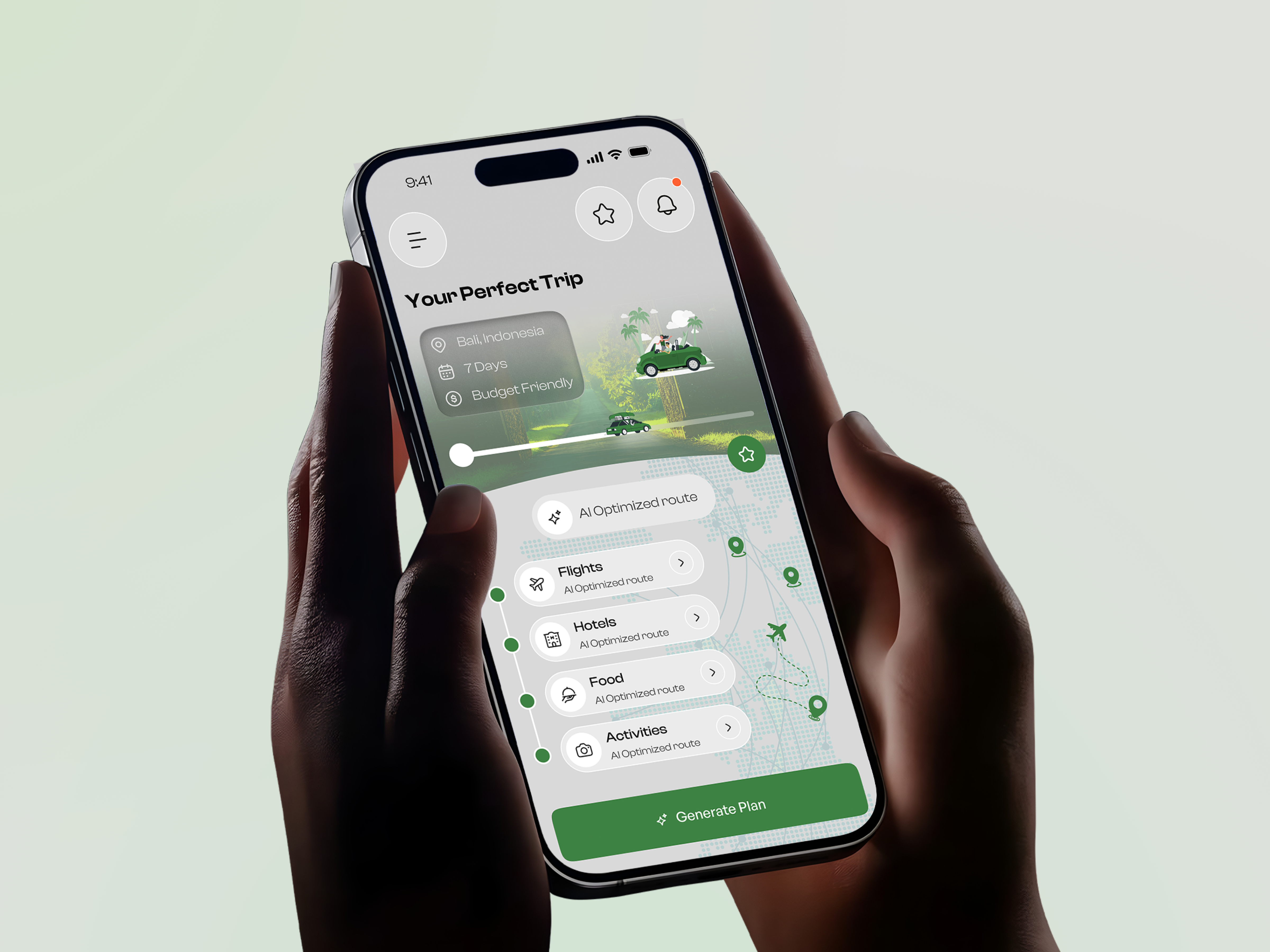 AI Travel Planner Mobile App UI Design ai app ai travel app app design mobile mobile app mobile ui tourism app travel app trip planer uiux web app
