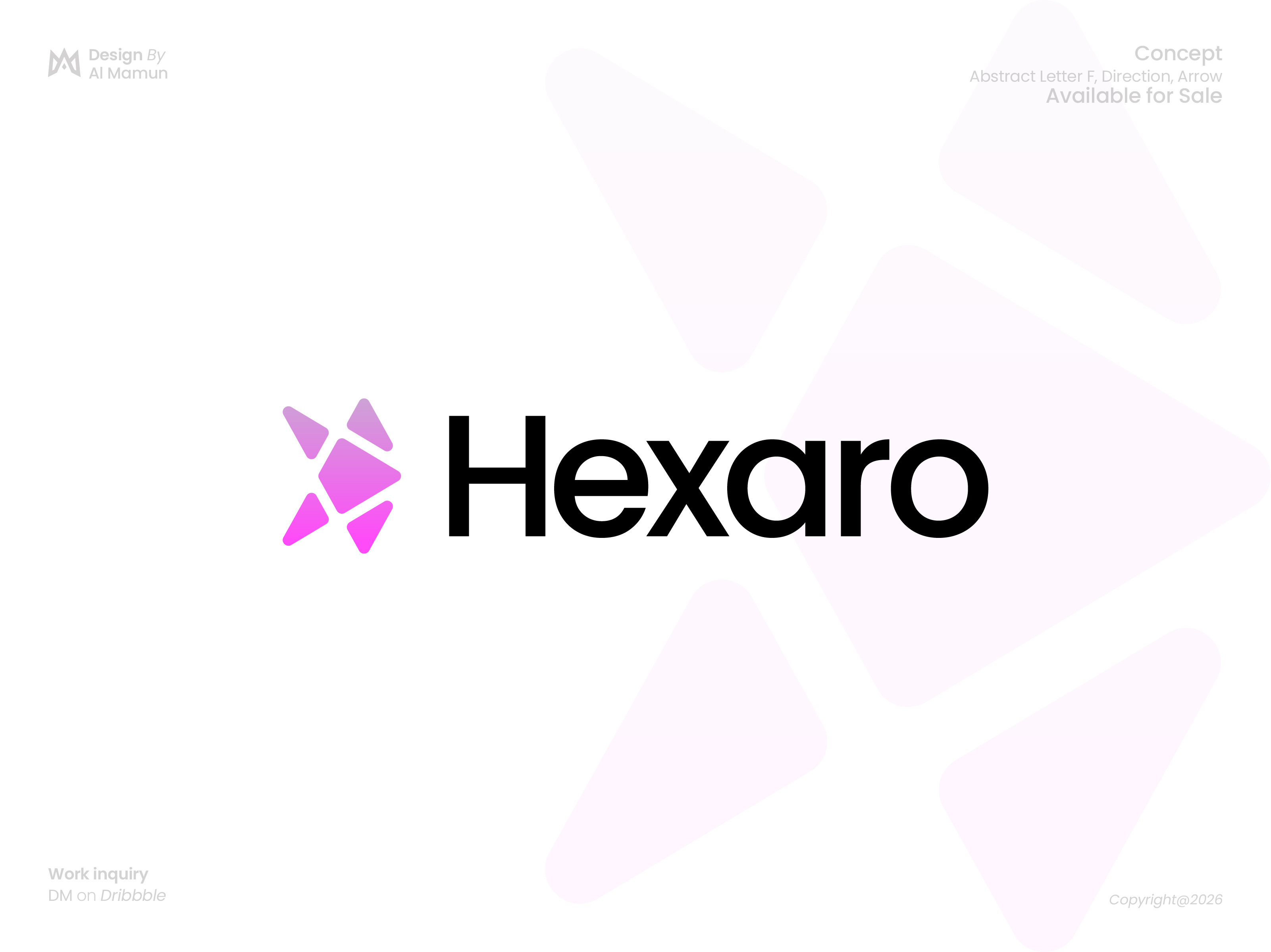 Hexaro Abstract Letter H Arrow Logo Design abstract logo arrow logo brand identity brand mark branding creative logo futuristic logo geometric logo letter h logo logo design minimalist logo modern branding modern logo monogram logo premium logo startup logo symbol design tech logo vector logo visual identity