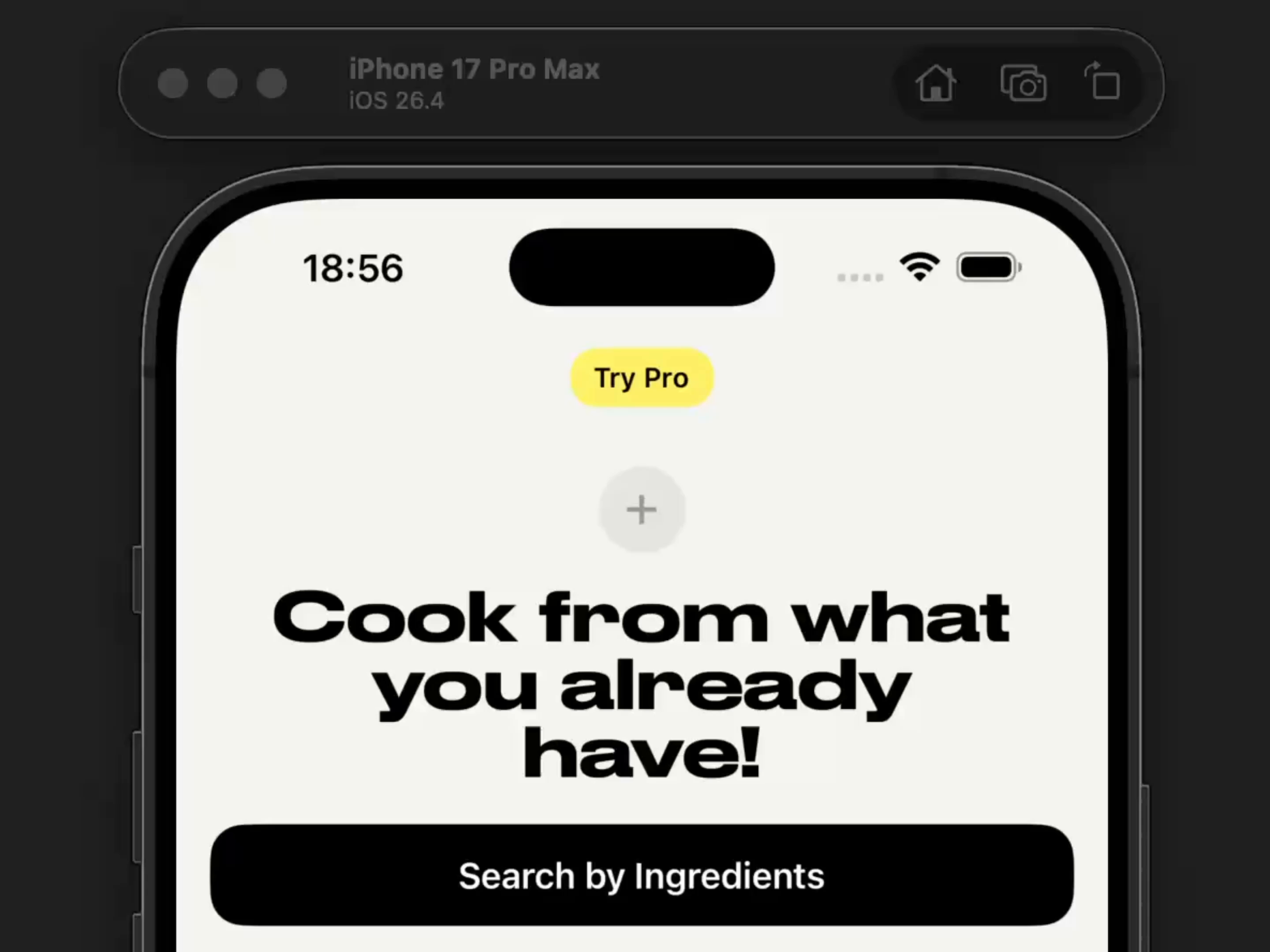 Mild app settings screen