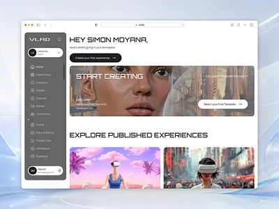 VLRD - 3D No-Code Builder I Metaverse SaaS 3d animation ar branding crm dashboard game design graphic design metaverse saas ui unity ux vr