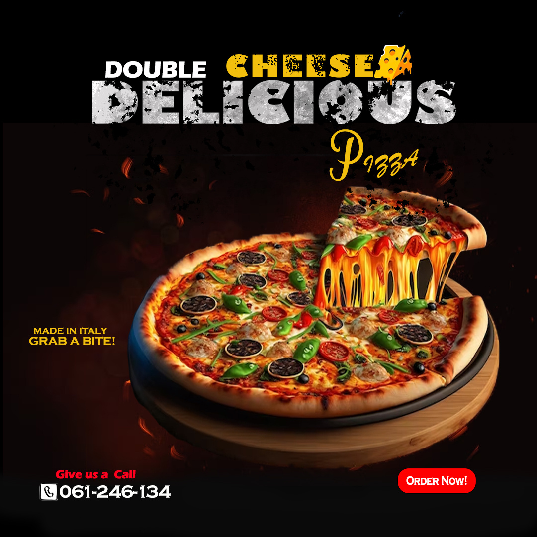 Hero Food Ad Campaign – Pizza, Burger & Ice Cream