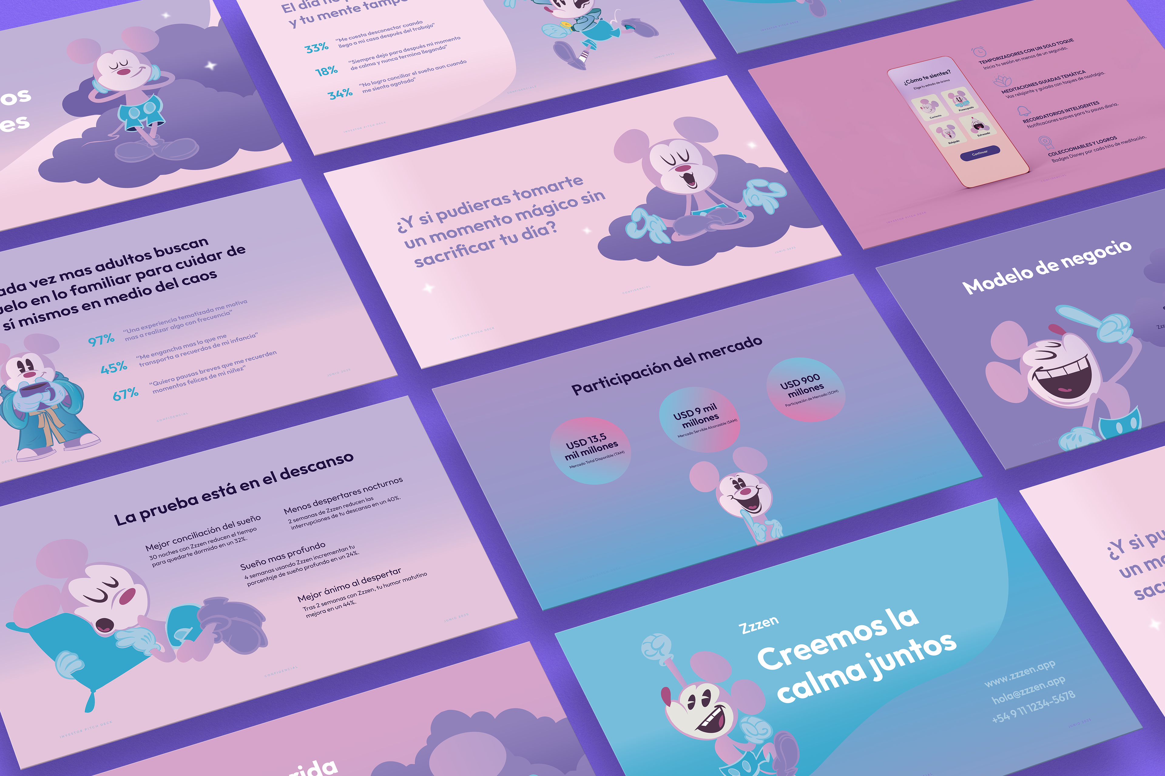 Strategic Investor Pitch Deck & Brand Identity: Zzzen App