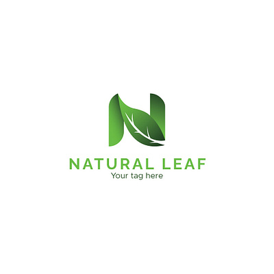 Natural N letter logo with leaf - logo design branding corporate creative logo creative logo design design gradient logo graphic design green logo icon icon design illustration leaf logo logo logo design n letter logo natural leaf logo natural logo nature logo simple logo vector