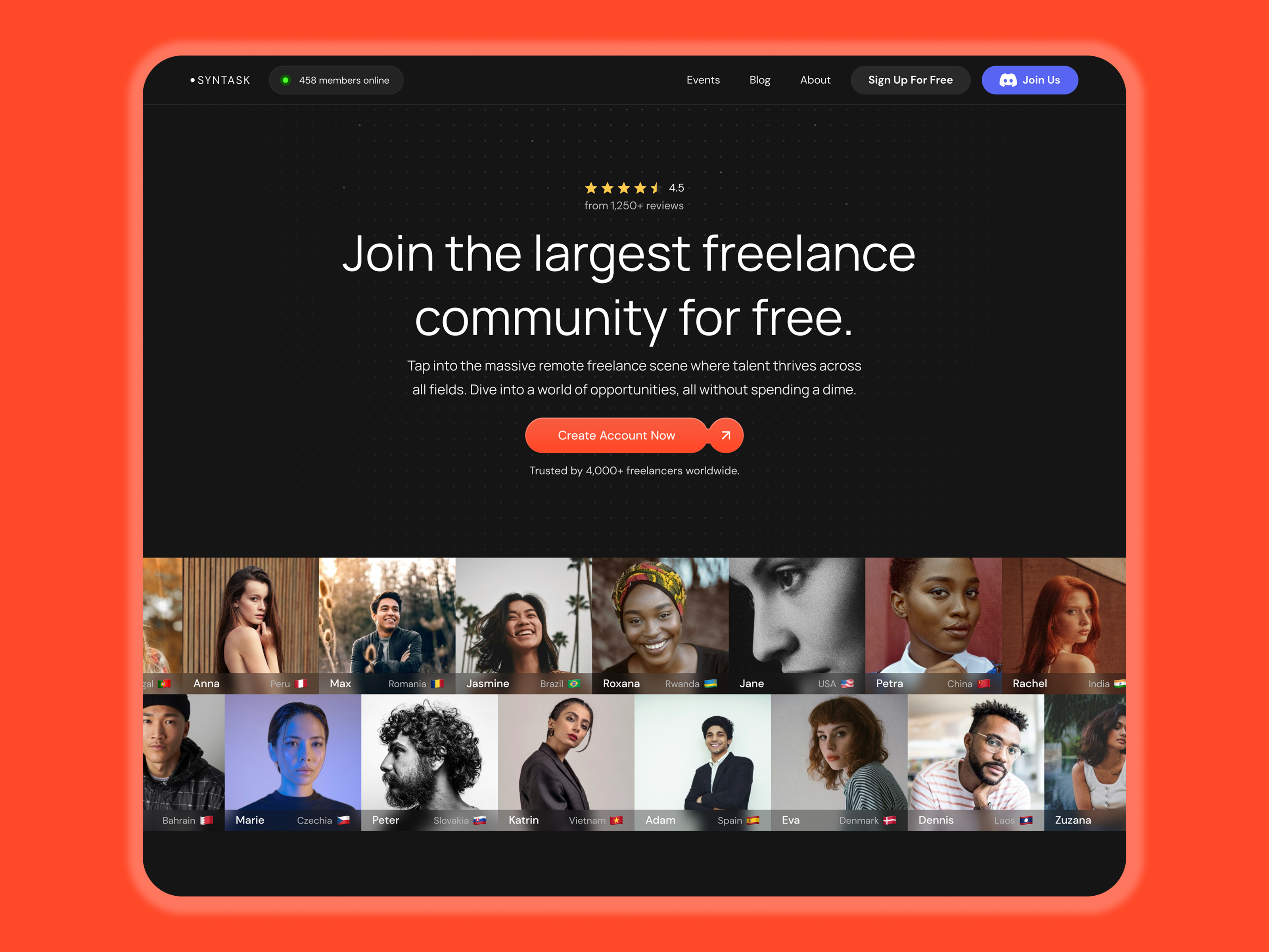 Remote Freelancer Community – Premium Website UI communityplatform communityui darkui designinspiration digitalcommunity figmadesign freelancerplatform landingpage minimalui modernui networkingwebsite responsivewebdesign saasdesign uidesign userexperience userinterface uxdesign webdesign webdevelopment websiteui