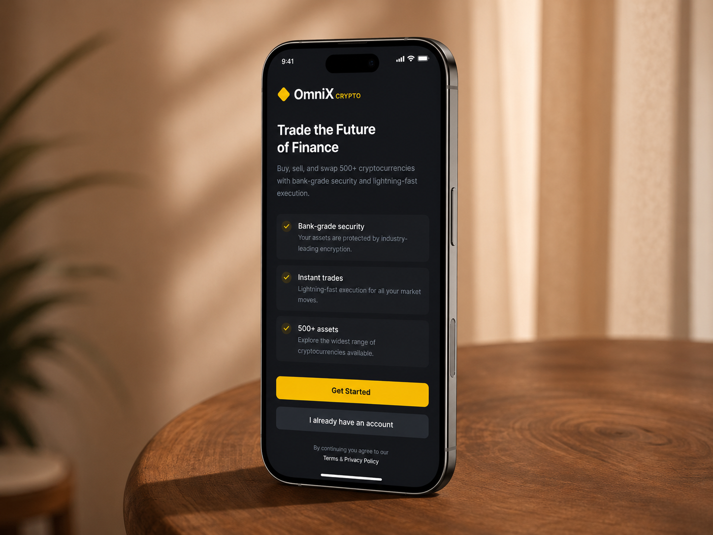 Example of Premium Crypto & Web3 Mobile App Design