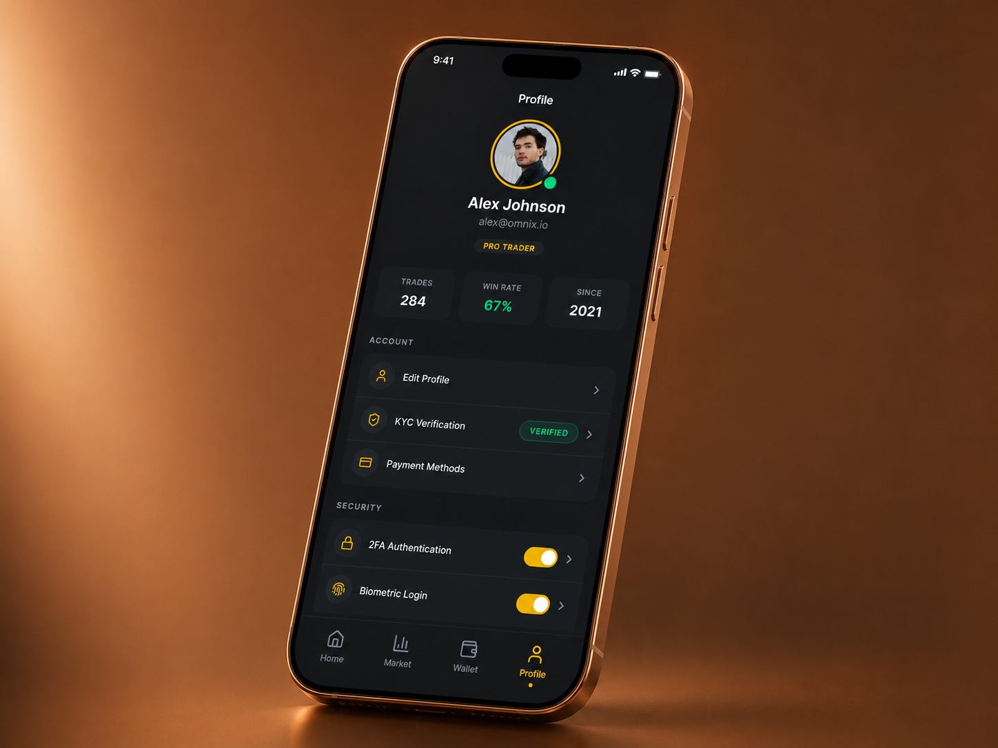 Example of Premium Crypto & Web3 Mobile App Design