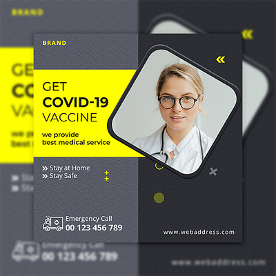 Get Covid -19/Social Media Post Design advertising banner branding covid 19 covid 19 post design design get covid 19 graphic design media post social social media post design vaccine