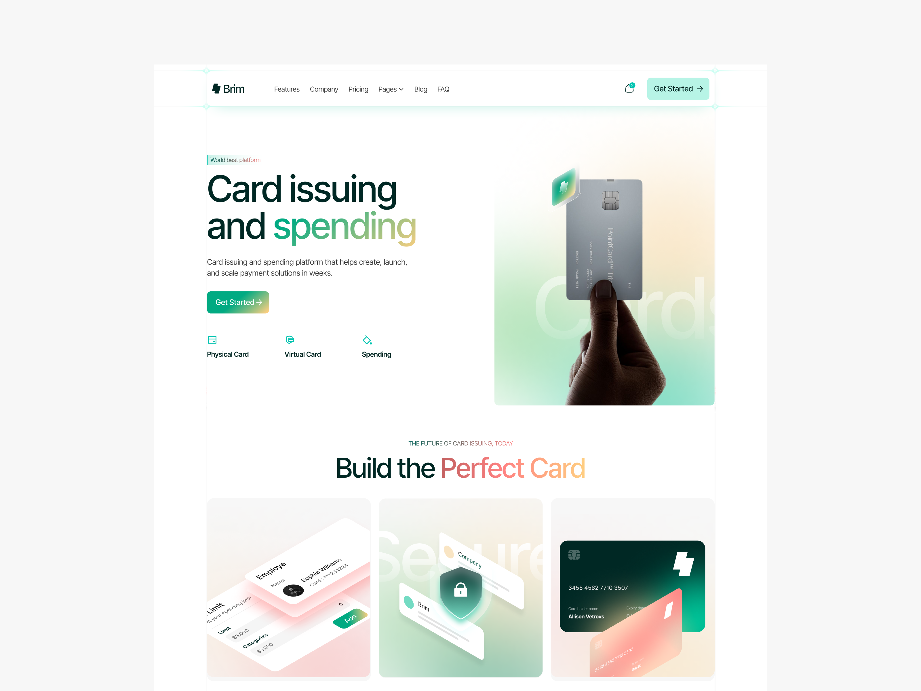 Brim - Free SAAS Framer Websire