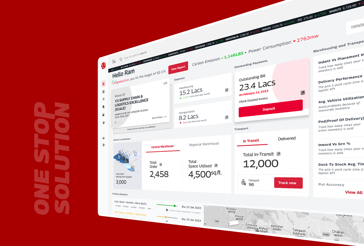 Business Portal UI Tracking And Tracing by Ashish Kumar on Dribbble