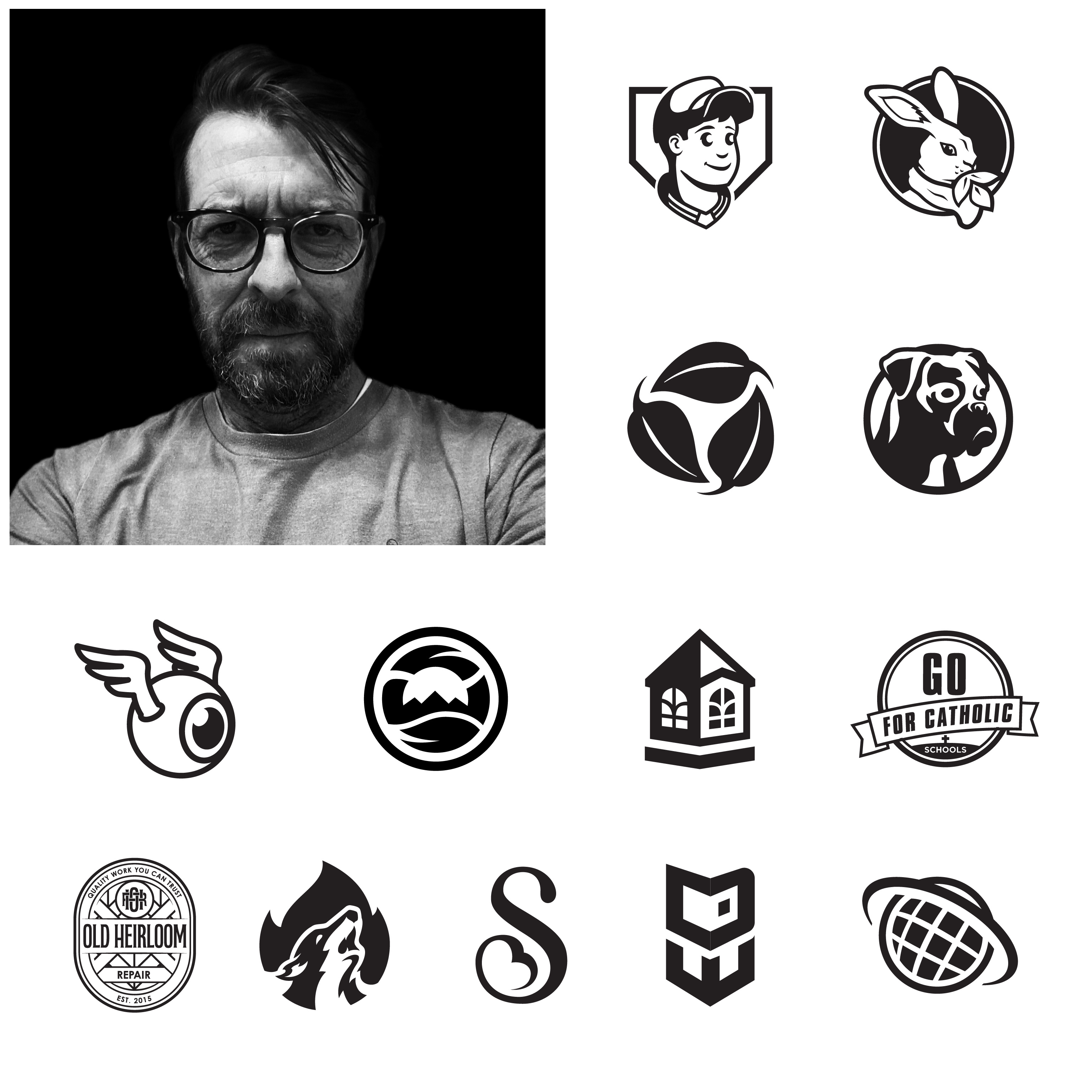 Logo Archive badge brand identity branding design logo logo archive logo collection mark minimal monochrome monogram sign simple symbol vector