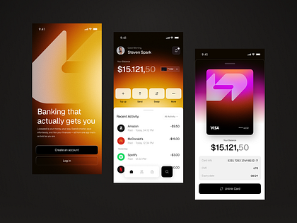 Lopspeed Bold Banking Mobile App UI