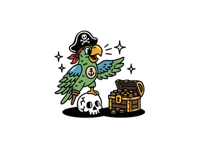 Rummy the Parrot branding character design design disney disney world disneyland illustration parrot pirate pirates of the caribbean treasure