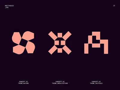 Antithesis Logo Symbol abstract architecture block branding bug flower initials insect it lettermark logo monogram nature plant symbol system thesis web