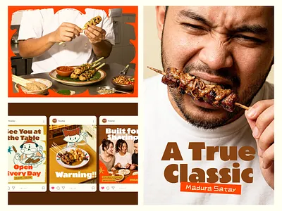 Nusatay | Satay, Stories, and Social Design brandidentity branding colorpalette design foodbranding graphic design graphicdesign illustration logo logo design mascotdesign restaurantbranding socialdesign socialmedia typography vector visualidentity