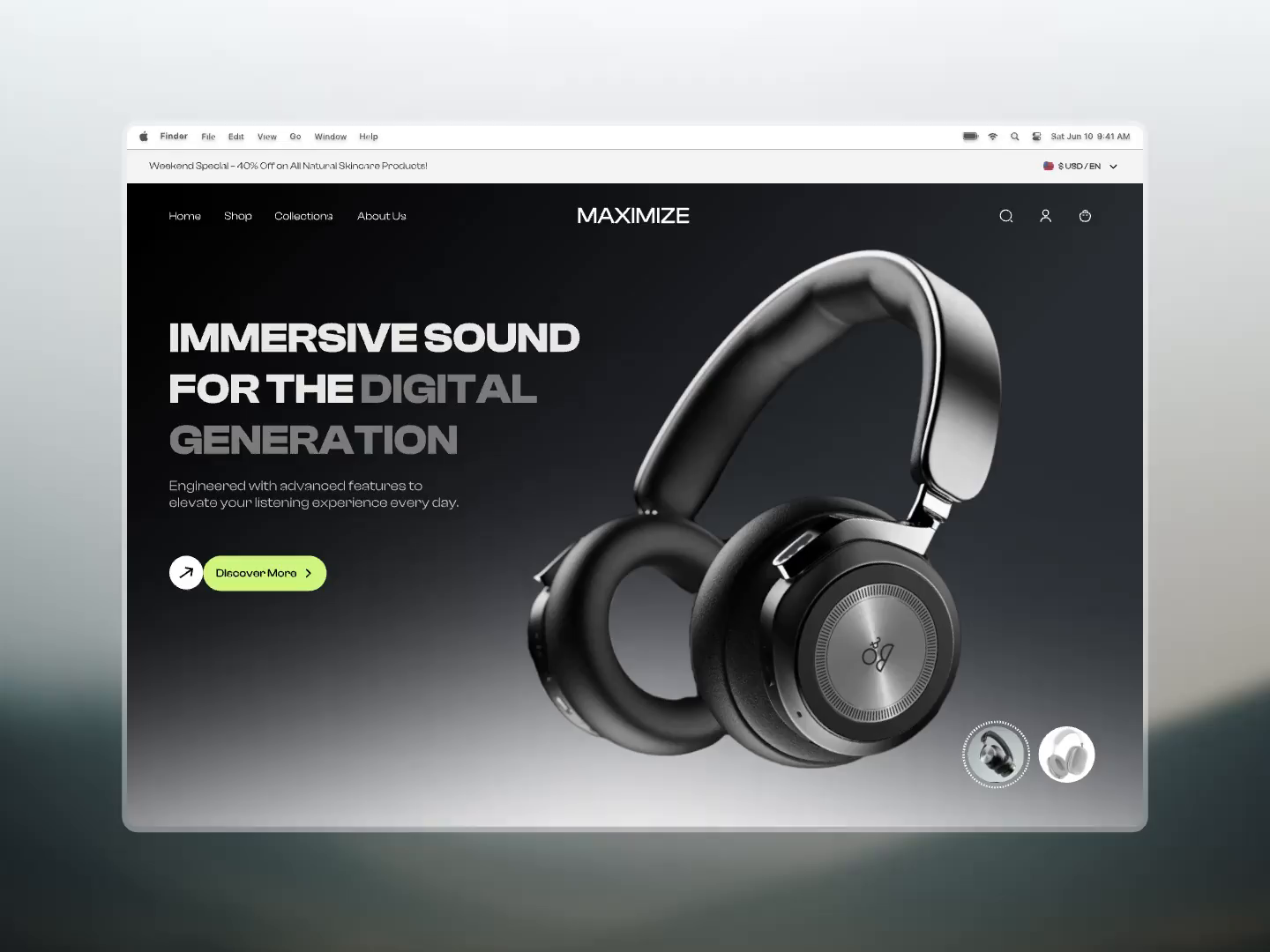 Maximize - Digital Marketplace Landing Page Animation