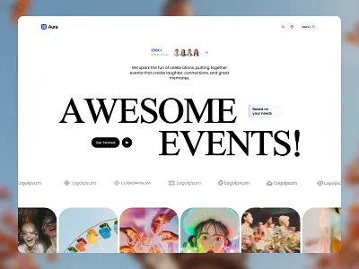 Agency website hero section design interface product service startup ui ux web website