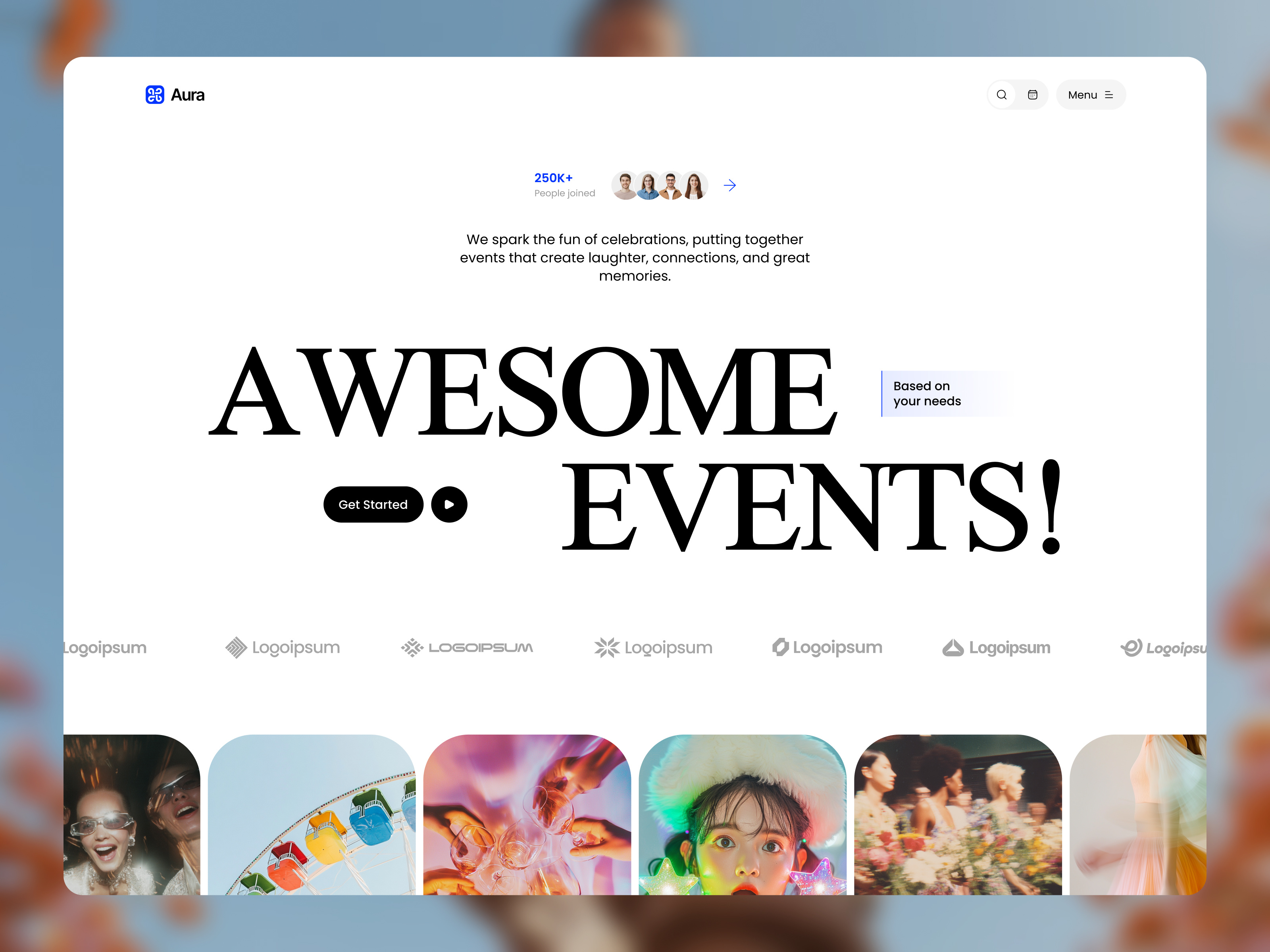 Agency website hero section