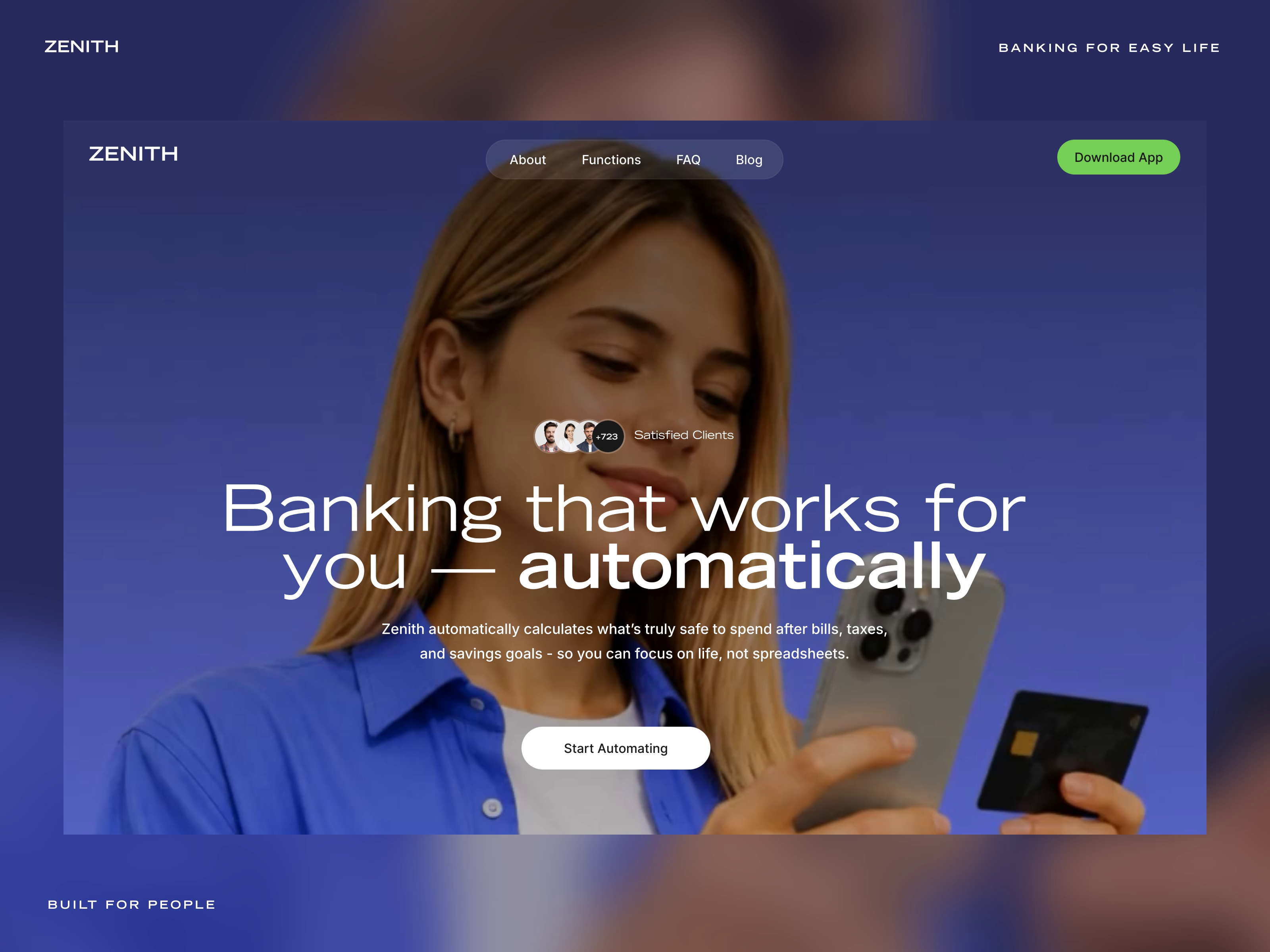 Zenith - AI Smart Banking Landing Page