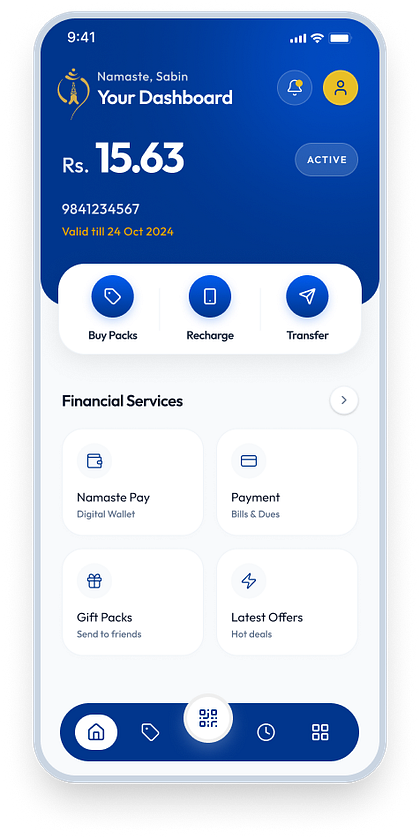 Telecom App Dashboard