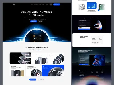 Modern CFD Trading Experience broker casestudy cfd darkui design designsystem fintech inance interactiondesign modernui motiondesign product responsive saas startup trading web web3 website
