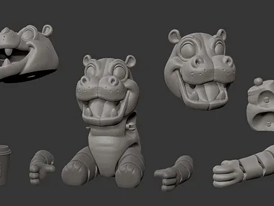 hippo 3d 3d modeling 3d printing 3dprint graphic design
