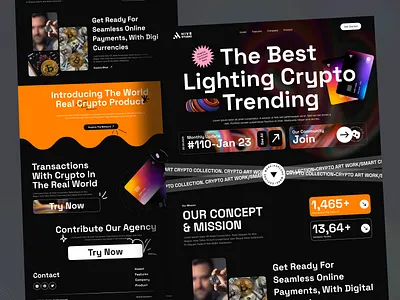 Crypto trading home page crypto currency crypto exchange crypto trading cryptoallet fintech homepage landing page trading web design web development website design website ui