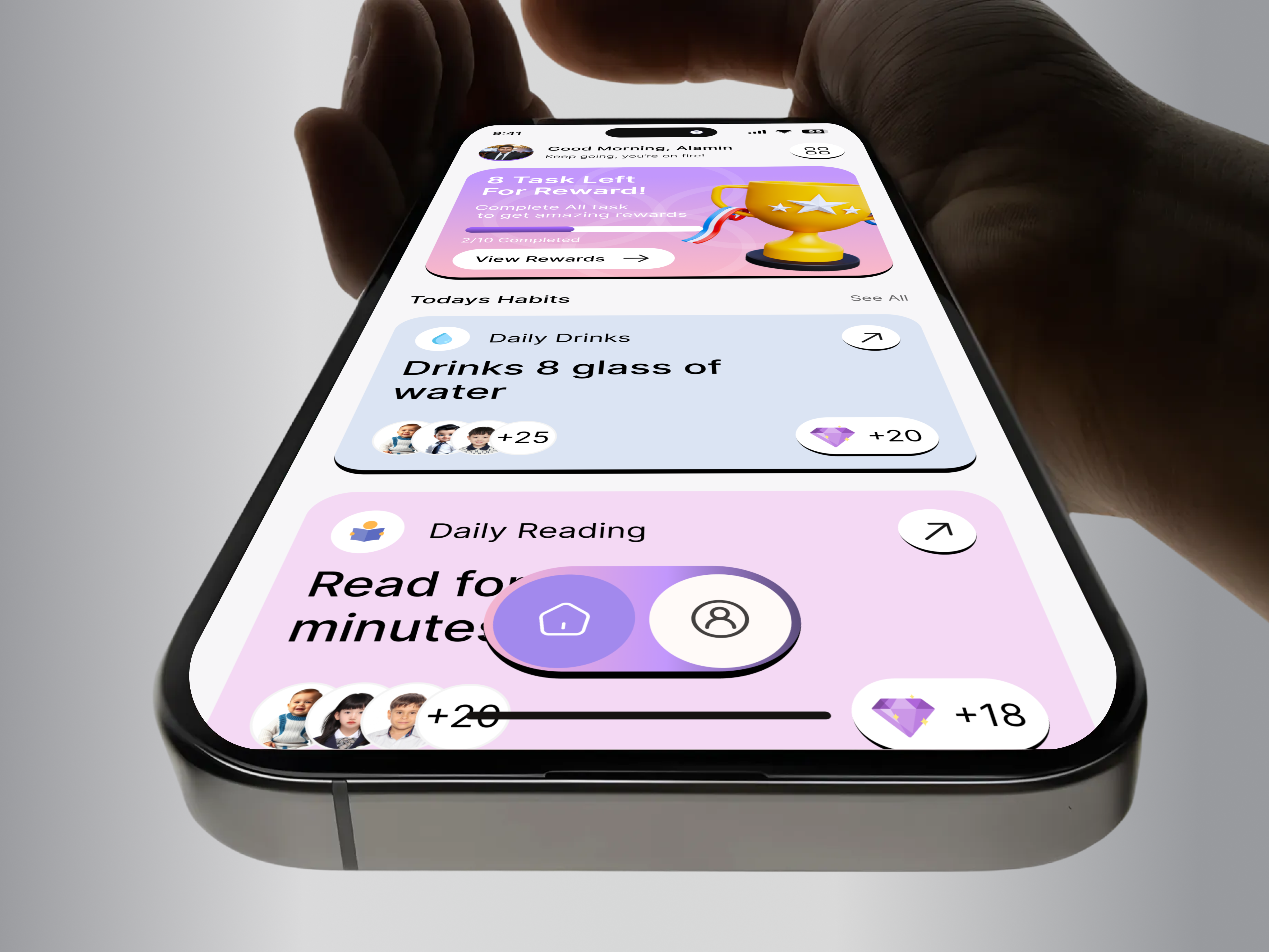 Kids Learning Habit App Mobile UI Kit