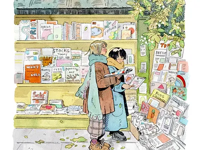 Festival of Books X Parakid drawing editorial festival lifestyle newspaper watercolour
