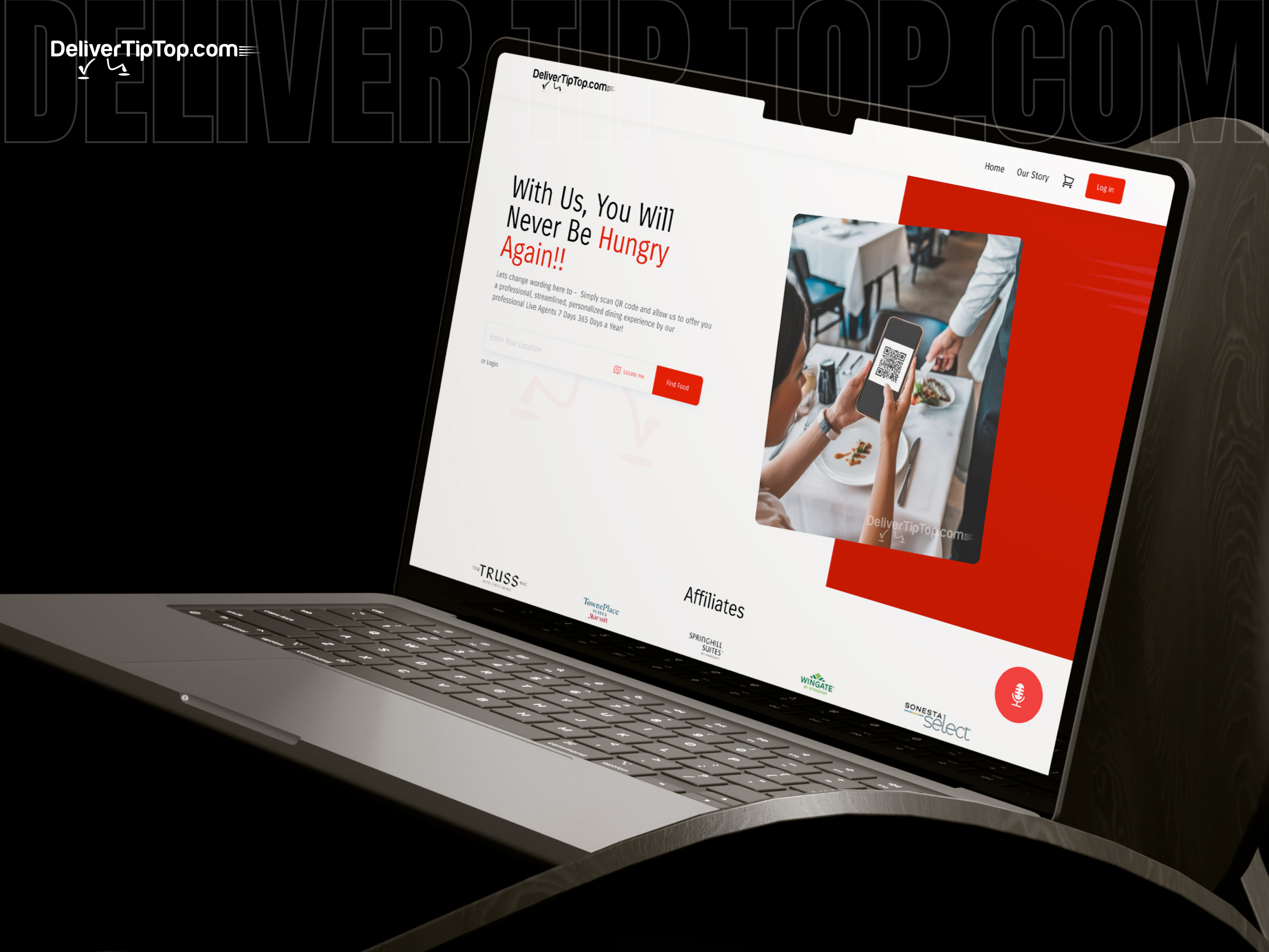 Example of Modern Restaurant Website UI UX Design