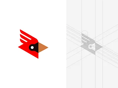 Cardinal bird logo bird logo brand brand design brand designer branding branding design branding designer cardinal bird cardinal bird logo logo logo design logo designer logodesign logodesigner logotype minimalistic logo saas logo startup logo
