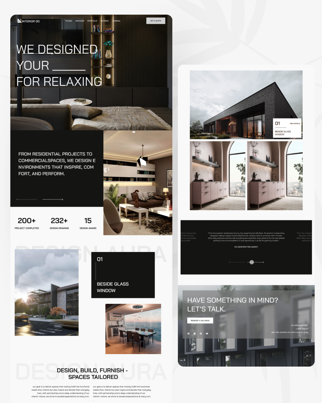 Interior DD – Website Exploration architecture architecturedesignwebsite figma interior interiordesignwebsite uidesign uiux uiuxdesigner webdesign website