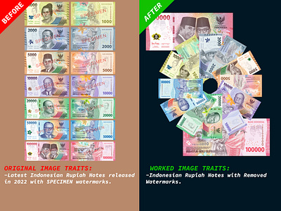INDONESIAN CURRENCY (REMOVE WATERMARK) photo editing photo editing service photo retouch photoshop editing remove watermark