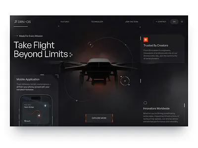 UI-UX for Drone Technology design interface product service startup ui uiux ux web website