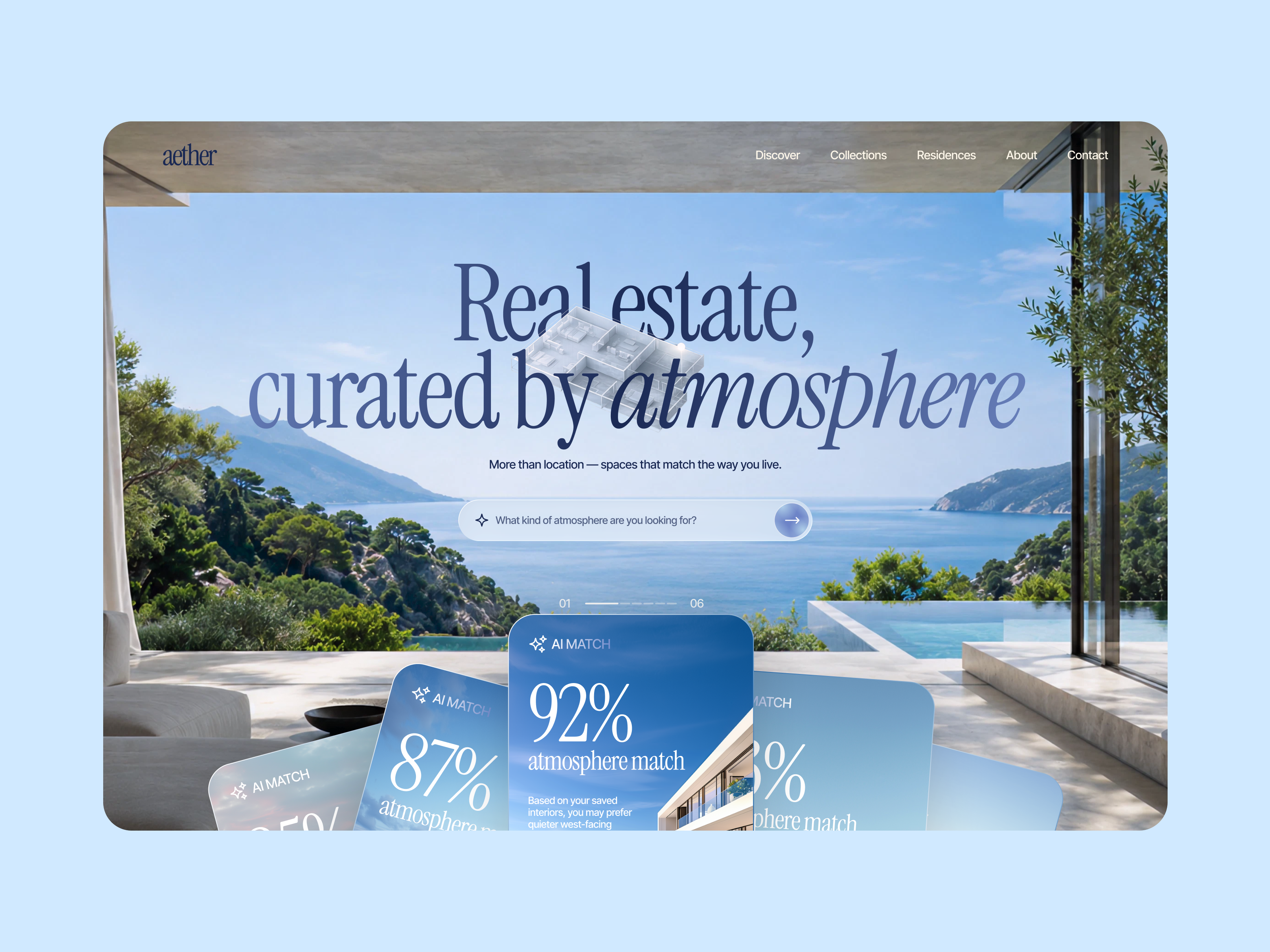 🏡 Web Design for Real Estate Agency | Hyperactive building clean ui design gallery hero section home homepage hyperactive landing page product design real estate service ui ux web design website
