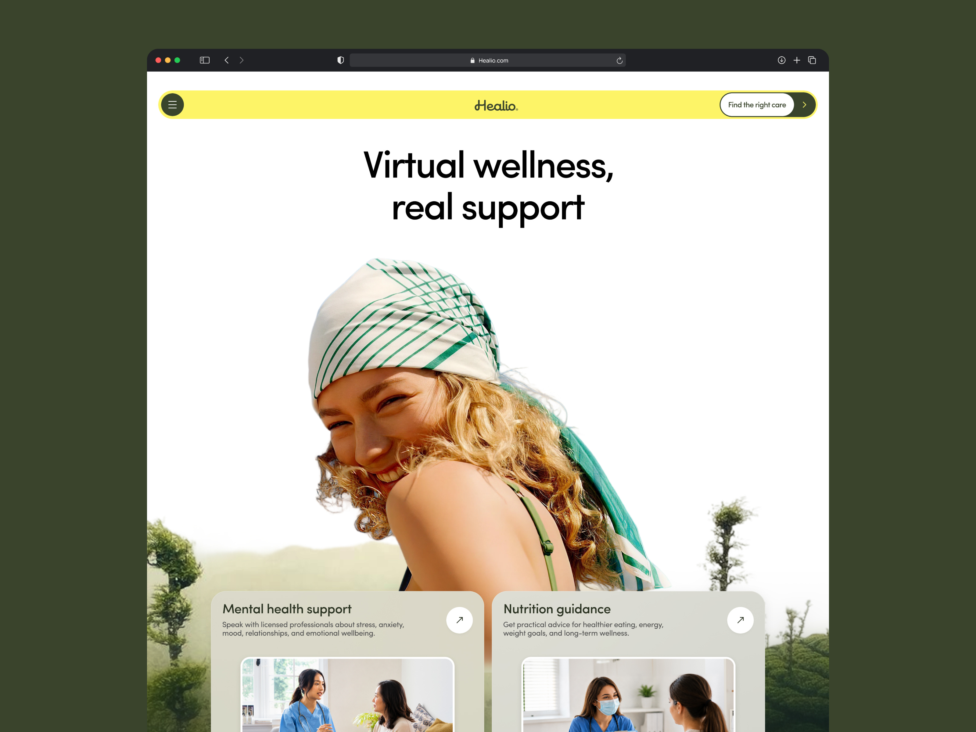 Healthcare - Telehealth & wellness agency glp1 treatment healio health healthcare landing page medical website product design startup website for healthcare telehealth telehealth and wellness telehealth landing page telehealth website telemedicine ui ui ux user experience webflow website design weight loss