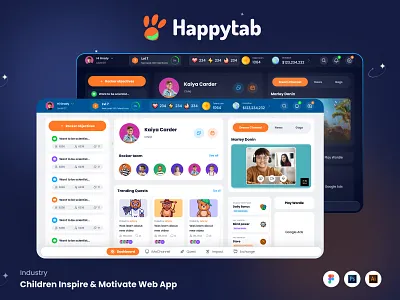 Kids Learning Dashboard UI UX Design dashboard ui e learning platform education app kids learning student dashboard ui ux design