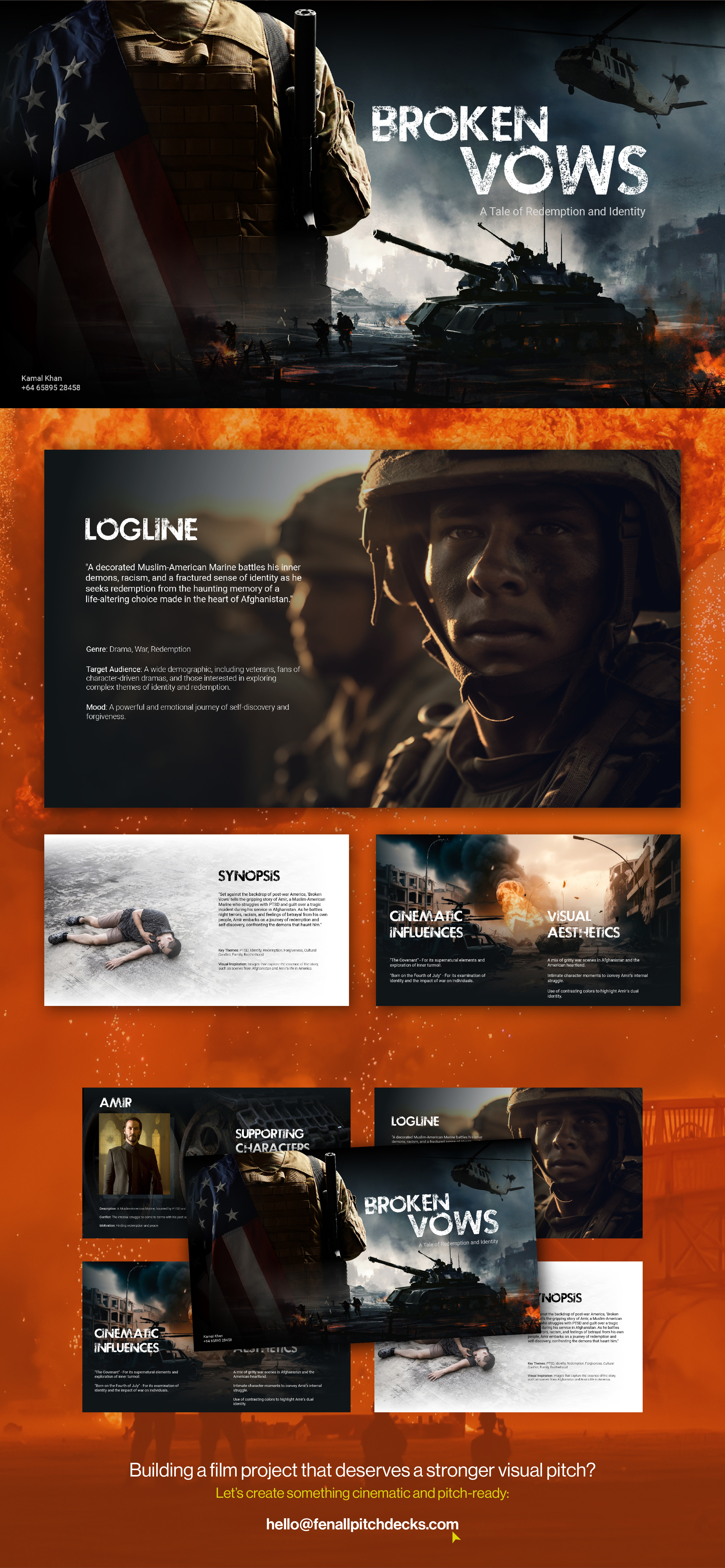 Broken Vows Film Pitch Deck creative presentation design film film deck film pitch deck graphic design movie presentation pitch deck pitch deck design powerpoint presentation