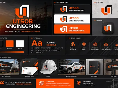 Modern Construction Brand Identity Design branding construction branding construction logo engineering branding engineering logo engineering logo design logo logo design logo designer property branding real estate branding real estate logo visual identity
