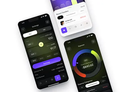 Mobile App for Fintech design interface product service startup ui ux