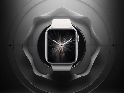 Apple Watchface experiment 3d animation apple branding c4d cgi design graphic design illustration motion scene trapcode ui watch watchface