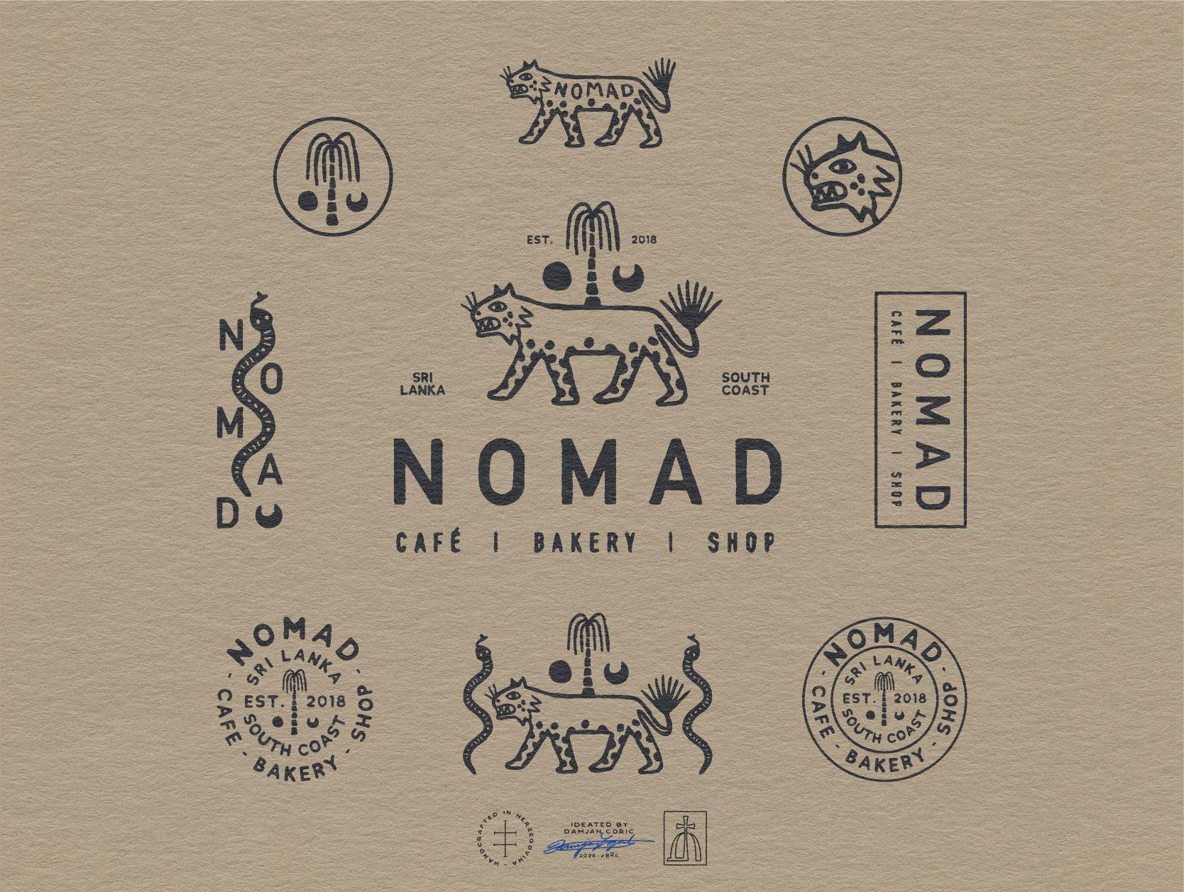 Nomad Cafe & Bakery Logo System