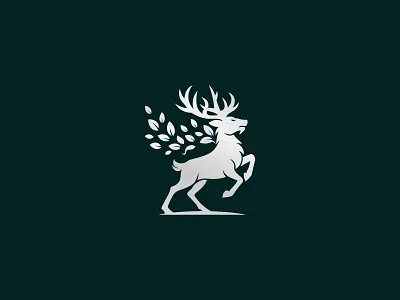 Deer Logo For Sale. deer deer animal deer dancing deer for sale deer for sold deer leaves deer logo deer minimal logo godness hunt jungle logo template marketing minimalist motion graphics multimedia investment protective stag wild life zoo