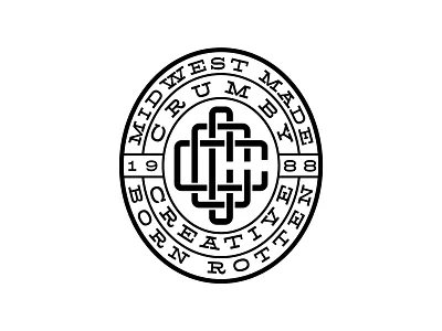 Crumby Creative Co. Intertwine badge born company creative crumby intertwine logo made midwest rotten