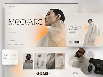 MØD/ARC — Editorial Fashion E-Commerce Concept branding design graphic design logo ui vector web