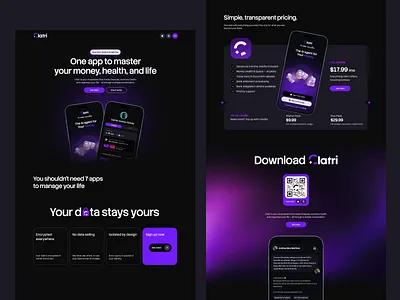 Landing - Product agent ai app branding chatgpt clatri clean design flat illustration layout pricing product design ui ux web