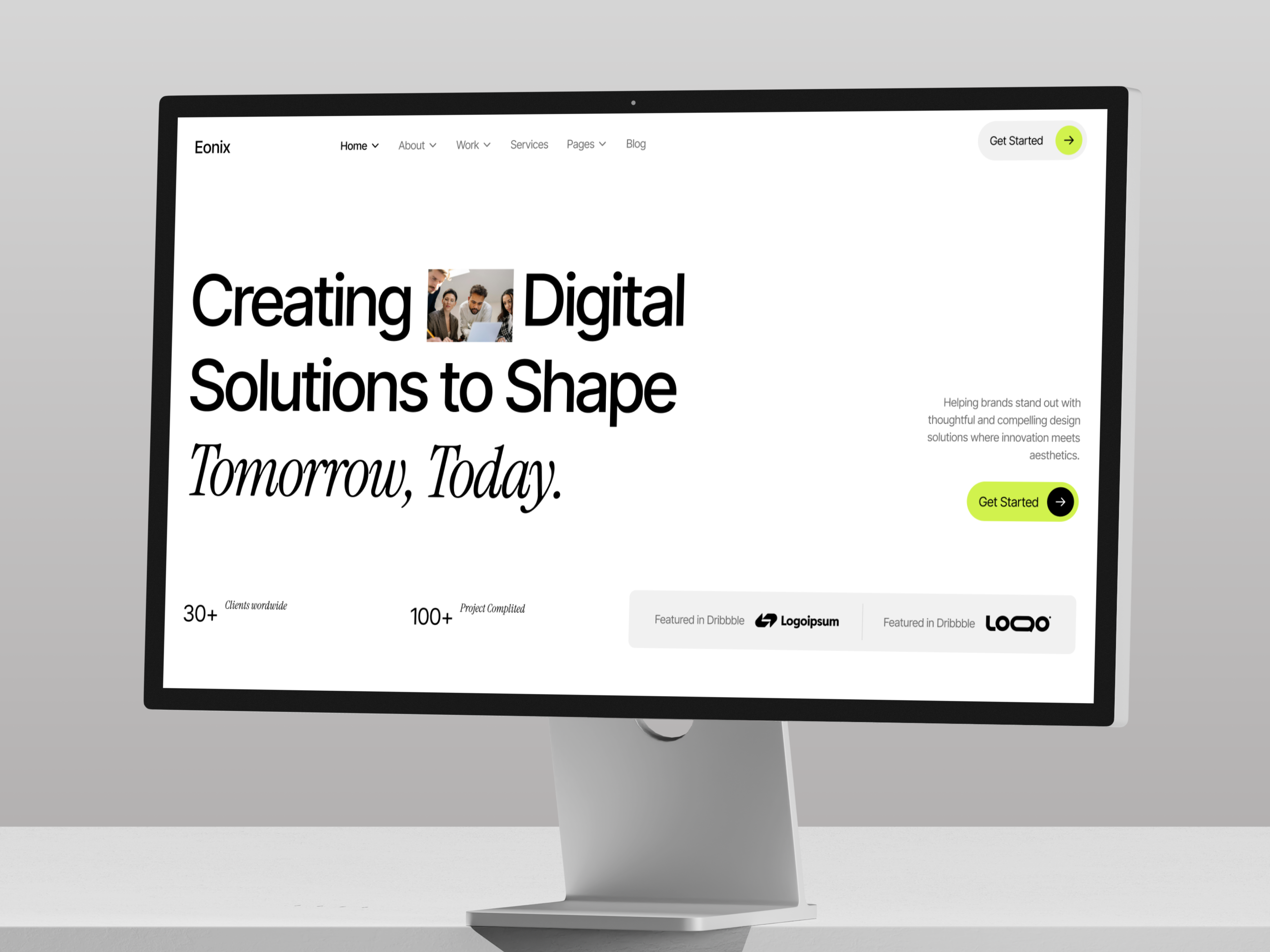 Eonix - Agency Website Design agency template agency website landing page marketing agency marketing website ui web design website design